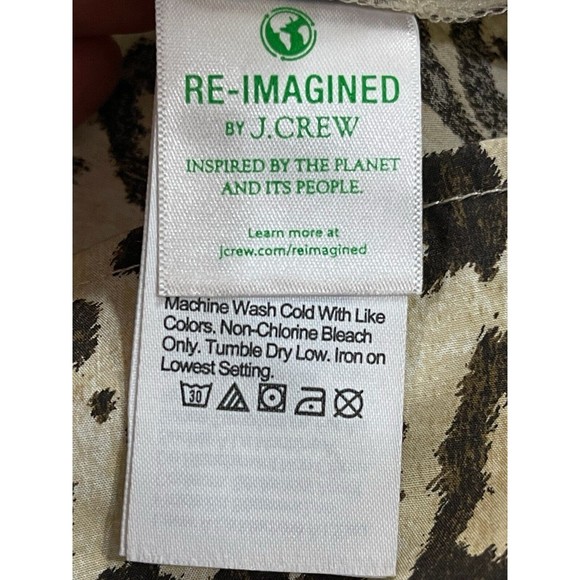 JCrew Reimagined Leopard Print Pullover Puffy Sleeve Shirt‎ Small NWT - Picture 8 of 9